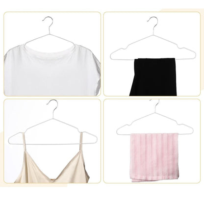 Metal Clothes Hangers 20 Pack Heavy Duty Non-Slip Rubber Coated Slim Space Saving Wardrobe Hangers for Coats Shirts Trousers