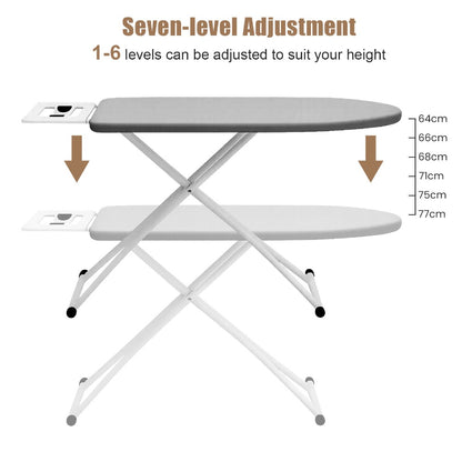 Ironing Boards Adjustable Heights Cotton Cover with Iron Rest TopIron Board Universal Extra Wide Lightweight Iron Board Rack