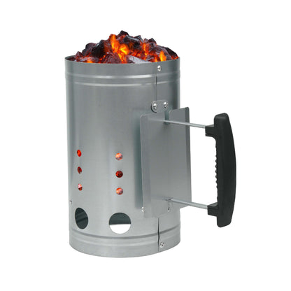 BBQ Chimney Starter – Charcoal Coal Starter & Food Lighter for Heavy Duty BBQ Grill, Coal Burner Kit with Heat-Resistant Handle – Quick Fire Starters for Barbecue, Camping & Outdoor Cooking
