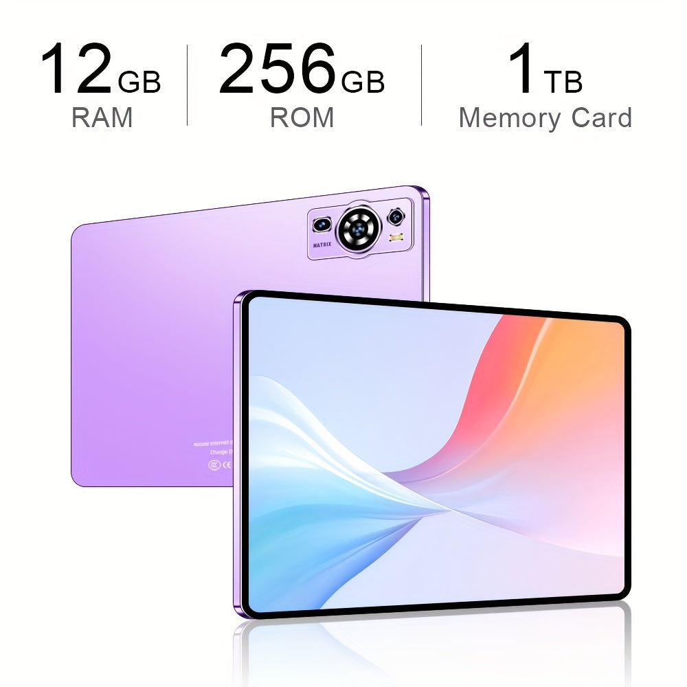 UXD A5 Android 15 Tablet 10.1 Inch IPS Screen, 12GB RAM+256GB ROM (Expandable to 1TB), Supports Wifi, HD Screen, Octa-Core Processor, 6000Mah Battery, Comes with a Full Set of Additions Including Keyboard, Mouse, Stylus, Protective Case, Etc.