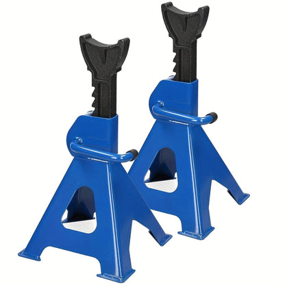 3-Ton Heavy-Duty Ratchet Jack Stand, 9 Levels, 190X200X235Mm, for Cars, Caravans, Vans, Garages And Workshops, Vehicle Lifting Tools, Auto Repair Tools, Car Enthusiasts, Car Jacks, 2-Pack