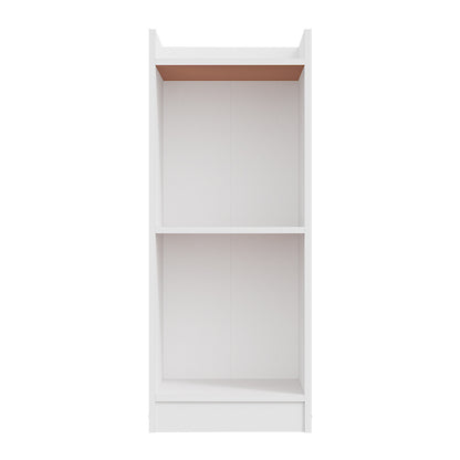 Modern White Wooden Bookcase – Tall & Skinny Bookshelf 2/3/4 Cube Shelves Shelving Storage Unit, Open Shelf Bookshelf For Office Living Room Bedroom Storage Organization