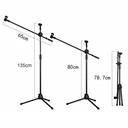 Ground Support Stand, Adjustable Microphone Stand, Floor-standing Microphone Stand, Microphone Tripod Stand