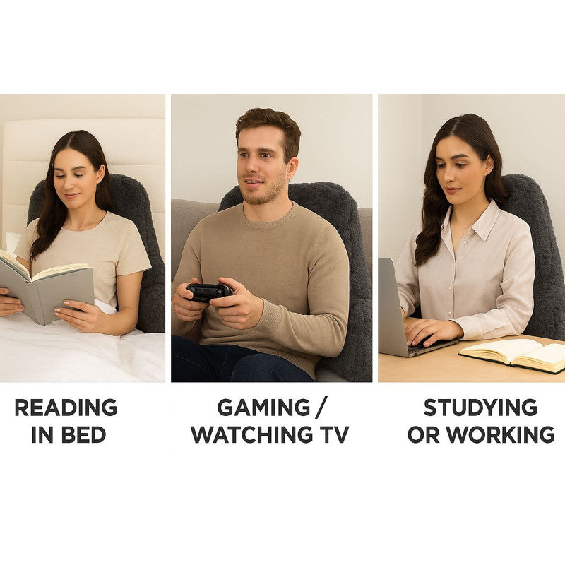 Teddy Fleece Reading Pillow with Arms – 65 x 40cm