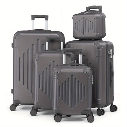 5-Piece Hard Shell Spinner Luggage Set for Family & Group Travel – 12 16 20 24 28 Inch Lightweight Suitcases with Carry-On | 5 Colours | Free UK Delivery