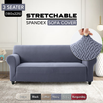 1pc Stretchable Spandex Elastic Sofa Cover – 1, 2, 3 Seater Polyester Spandex Furniture Protector, Anti-Slip Grip & Pet-Friendly, Machine Washable, Perfect for Living Room & Home Decoration