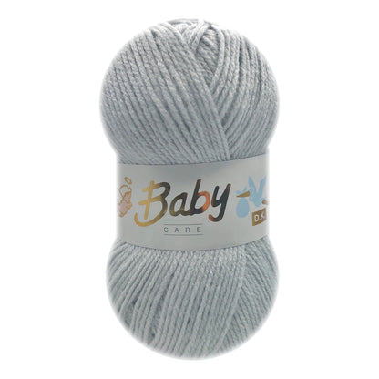 Woolcraft - Baby Care Double Knitting Yarn - 2 or 5 Pack of 100g Balls of 100% Acrylic Yarn - 13 Colours Available - Aqua, Beige, Baby Blue, Oyster, Denim, Lilac, Mint, Peach, Baby Pink, Rouge, Silver, White or Lemon - Perfect for Knitting or Crochet