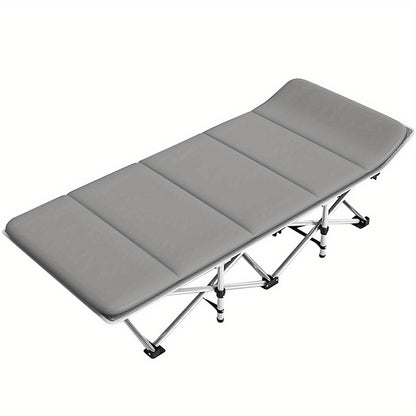 Adjustable Rollaway Bed with Soft Cushions - Durable Iron Frame, Ideal for Camping, Travel, and Outdoor Activities, Perfect Holiday Gift for Everyone Up to 300kg, Outdoor Comfort| Modern Outdoor Bed| Durable Outdoor Bed