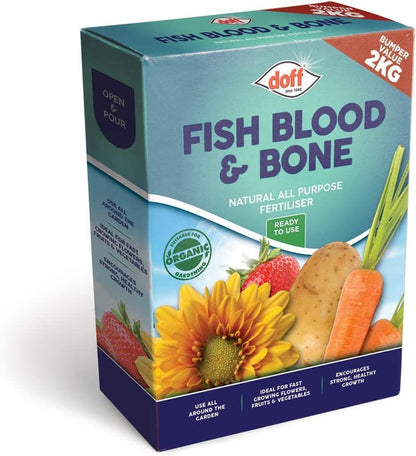 Doff Fish Blood And Bone Fertilizer 2kg Natural Organic Plant Food High Nutrient Formula For Healthy Growth