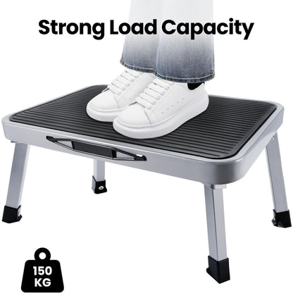 Folding Step, Folding Step Stool, Anti Slip Fold up Stool Caravan Steps Can Support up to 150 Kg for Game Table
