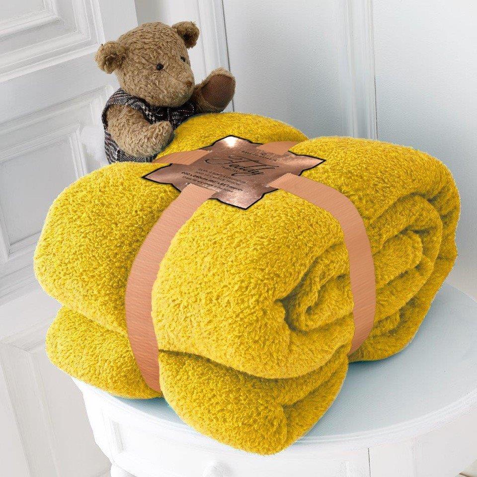 TEXTILE XPERT Teddy Bear Throw Blanket – Super Soft Fluffy Plush Blanket for Couch Bed Sofa Living Room – Warm Lightweight Cozy Decorative Throw for Bedroom Guest Room Office – Stylish Comfort Blanket for All Seasons Home Décor