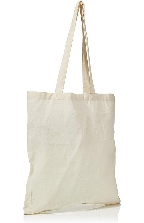 20pcs Natural Color Cotton Tote Bags – Blank Reusable Cotton Bags with Handles – Ideal for Printing, Sublimation, DIY Crafts, Grocery, Shopping, Gift & Event Use Pack of 20