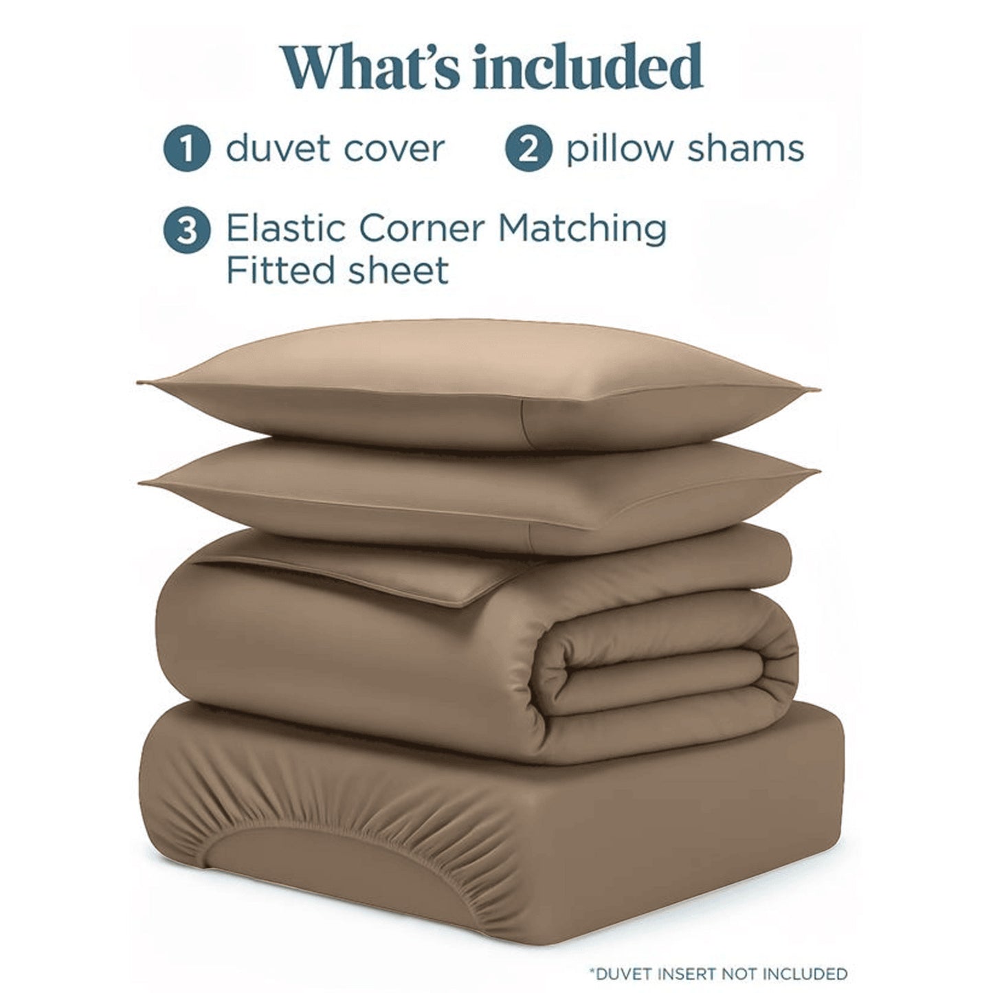 4pcs Brushed Solid Color Duvet Cover Set, Ultra-Soft & Breathable Microfiber, Includes 1pc Duvet Cover, 2pcs Pillowcases, 1pc Fitted Sheet, Single, Double, King, Super King Sizes