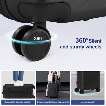 5-Piece Hard Shell Spinner Luggage Set for Family & Group Travel – 12 16 20 24 28 Inch Lightweight Suitcases with Carry-On | 5 Colours | Free UK Delivery