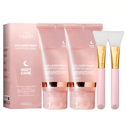 Collagen Mask Night Nourishing Mask Deeply Moisturizing And Firming, Moisturizing And Hydrating, Alcohol-Free, Suitable for All Skin Types, Contains Hyaluronic Acid And Niacinamide