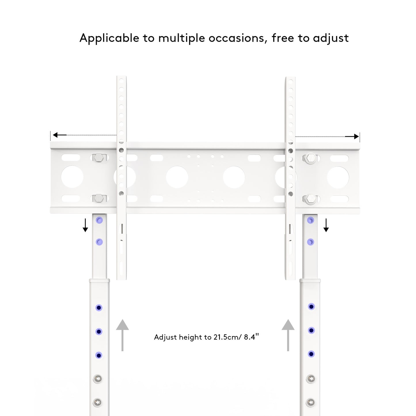 Extra Large Floor TV Stand, TV Mount Adjustable Height Free Standing for 32”-65” LED LCD Home Office