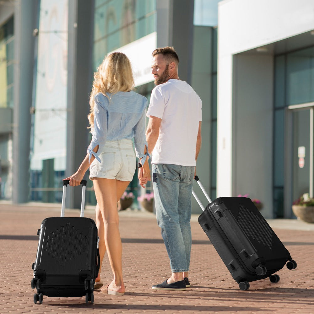 5-Piece Hard Shell Spinner Luggage Set for Family & Group Travel – 12 16 20 24 28 Inch Lightweight Suitcases with Carry-On | 5 Colours | Free UK Delivery