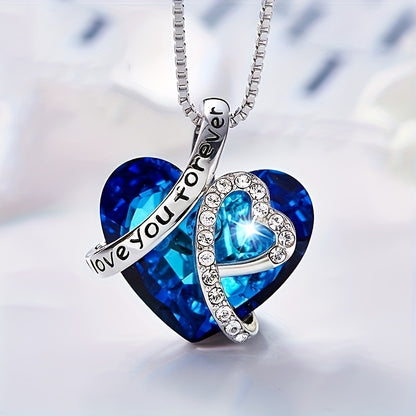 [Sparkling Zirconia Necklace] Sparkling Synthetic Zirconia Heart Collarbone Necklace | Ocean-themed Design | Gift for Friends, Music Festivals, Easter, Parties, Daily, Summer, Beach