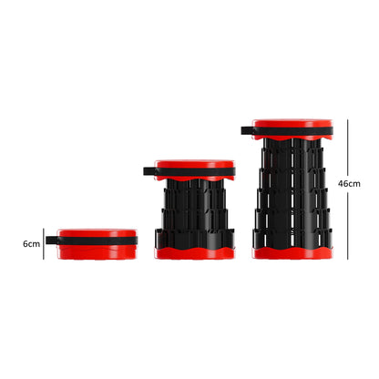 Portable Folding Stool Lightweight Yet More Sturdy with Load Capacity 180KG, Retractable Plastic Foldable Collapsible Stool for Camping Fishing Hiking BBQ Outdoors Indoors Kitchen