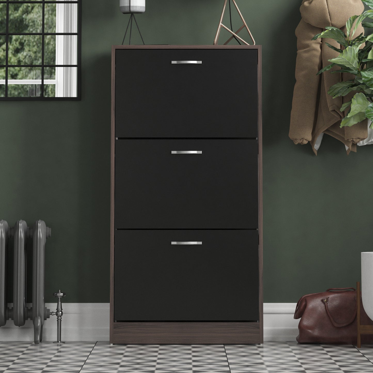 Vida Designs 3 Drawer Shoe Cabinet Shoe Rack Hallway Shoe Storage Cupboard