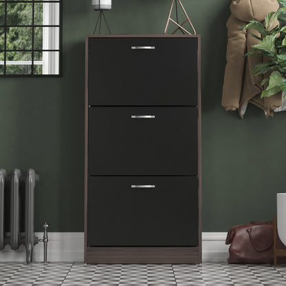 Vida Designs 3 Drawer Shoe Cabinet Shoe Rack Hallway Shoe Storage Cupboard