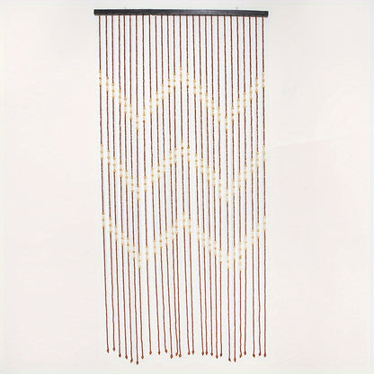 27 Beaded Wood Beaded Door Curtain Screen Room Divider Hanging Door Curtain Home Decoration