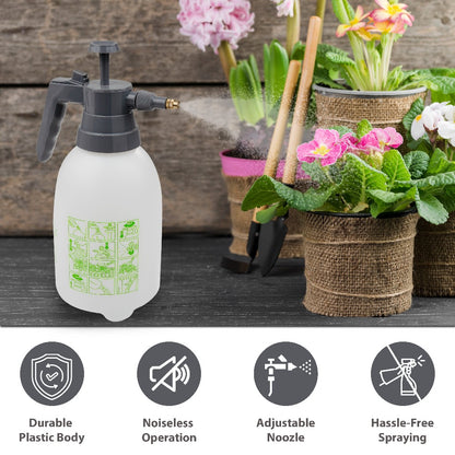 3L Garden Pressure Sprayer Handheld Manual Pump with Adjustable Nozzle | Weed Killer Fertiliser Cleaning | Heavy Duty Portable Chemical Sprayer