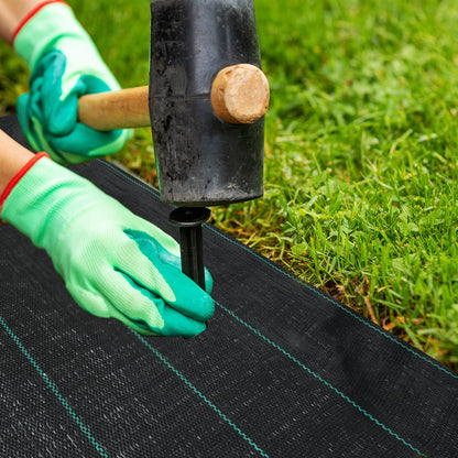 Weed Control Fabric Weed Barrier Fabric Weed Block Fabric Ground Cover Landscape Fabric with Nails And Separation Line Weed Control Membrane