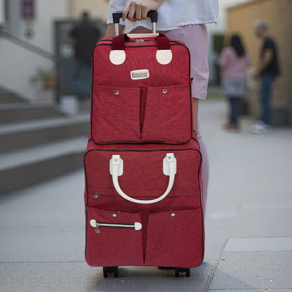 2 Piece Lightweight Rolling Luggage Set with Spinner Wheels, Suitcase Set, Spinner Luggage Set, Carry - on Suitcase and Matching Travel Bag for Business Trips, Versatile Luggage Solution for Vacation Getaways, Weekend Trips and Long - Distance Travel