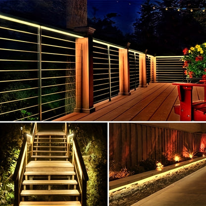 AC 220V 230V LED Strip Lights, 120leds/m 7W/meter Flexible Indoor Lighting Lamp, Led Ribbon Adhesive High Brightness, White Or Warm White For Kitchen, Garden, Home Room Decoration, With UK Power Plug And Switch