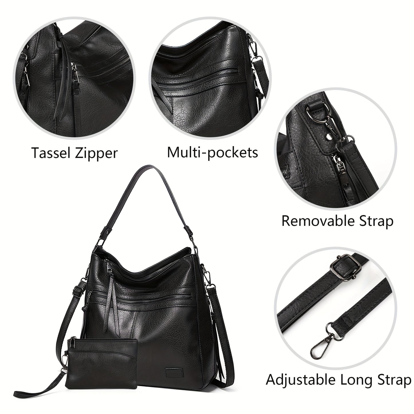 Large Tote Backpack with Crossbody Strap - Multi-Pocket Handheld Shoulder Bag Suitable for Commuting, &, Adjustable Strap, Zipper Closure, Casual Tote for Daily Use (Burgundy//Tan)