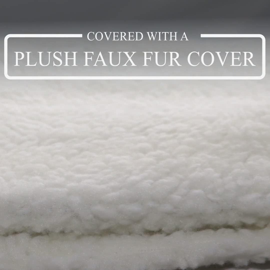 Cat Radiator Bed | Warm Fleece Hammock With Washable Cover | Hanging Radiator beds For Indoor Cats for Kittens & Cats (44x29x23cm) (White Pet Radiator Bed)