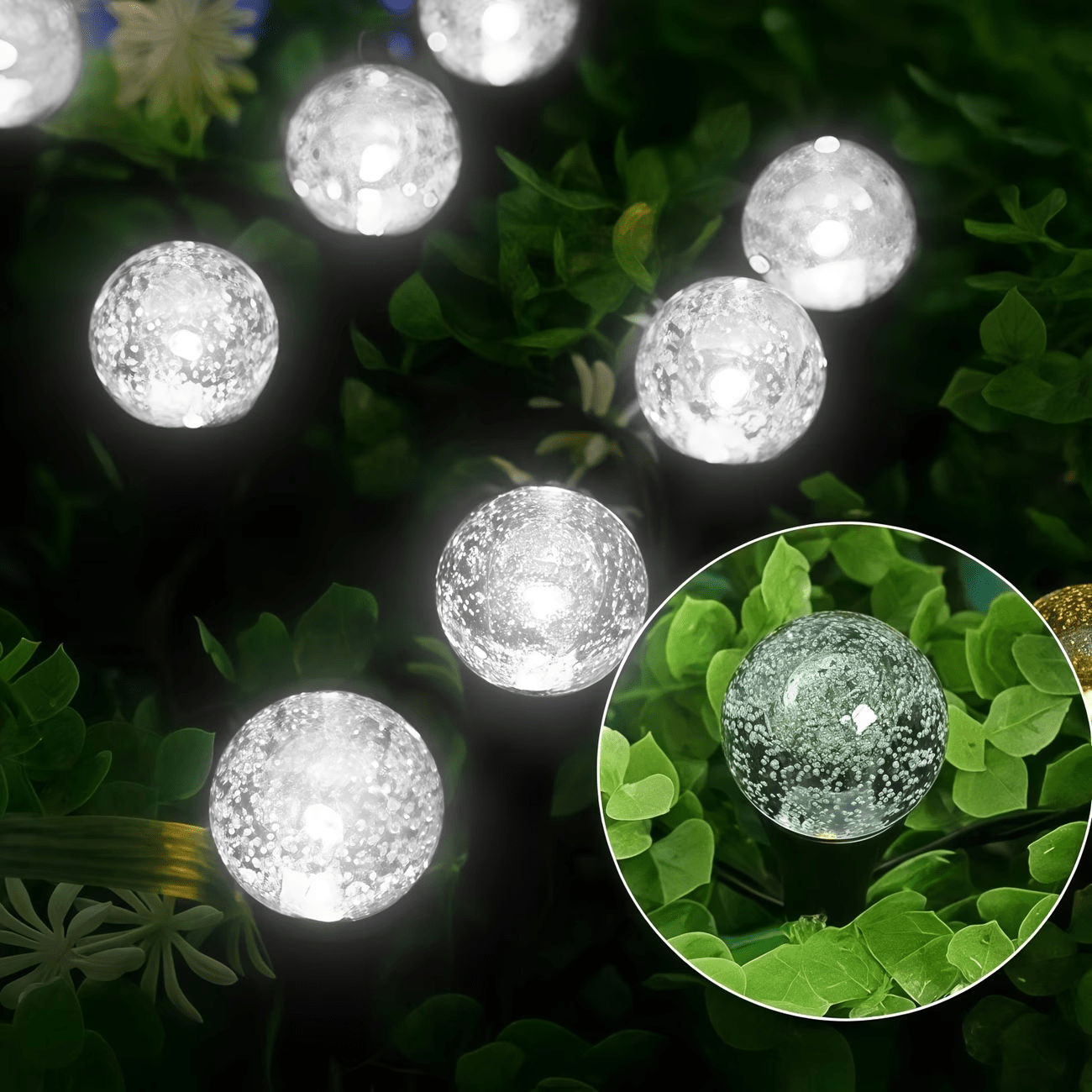 20pcs Solar Garden Crystal Lights, Outdoor Lawn Lights with 8 Lighting Modes, Daytime Auto-Off And Night-On for Summer, Camping, Christmas, Wedding, Party, Birthday Pathway Decorations