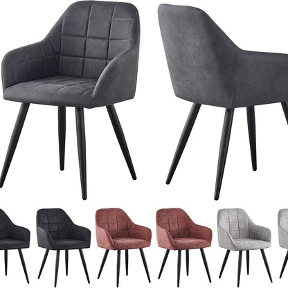 mcc direct 2x Faux Matte Suede Leather Dining Chairs Accent Chairs home & restaurants Adrian