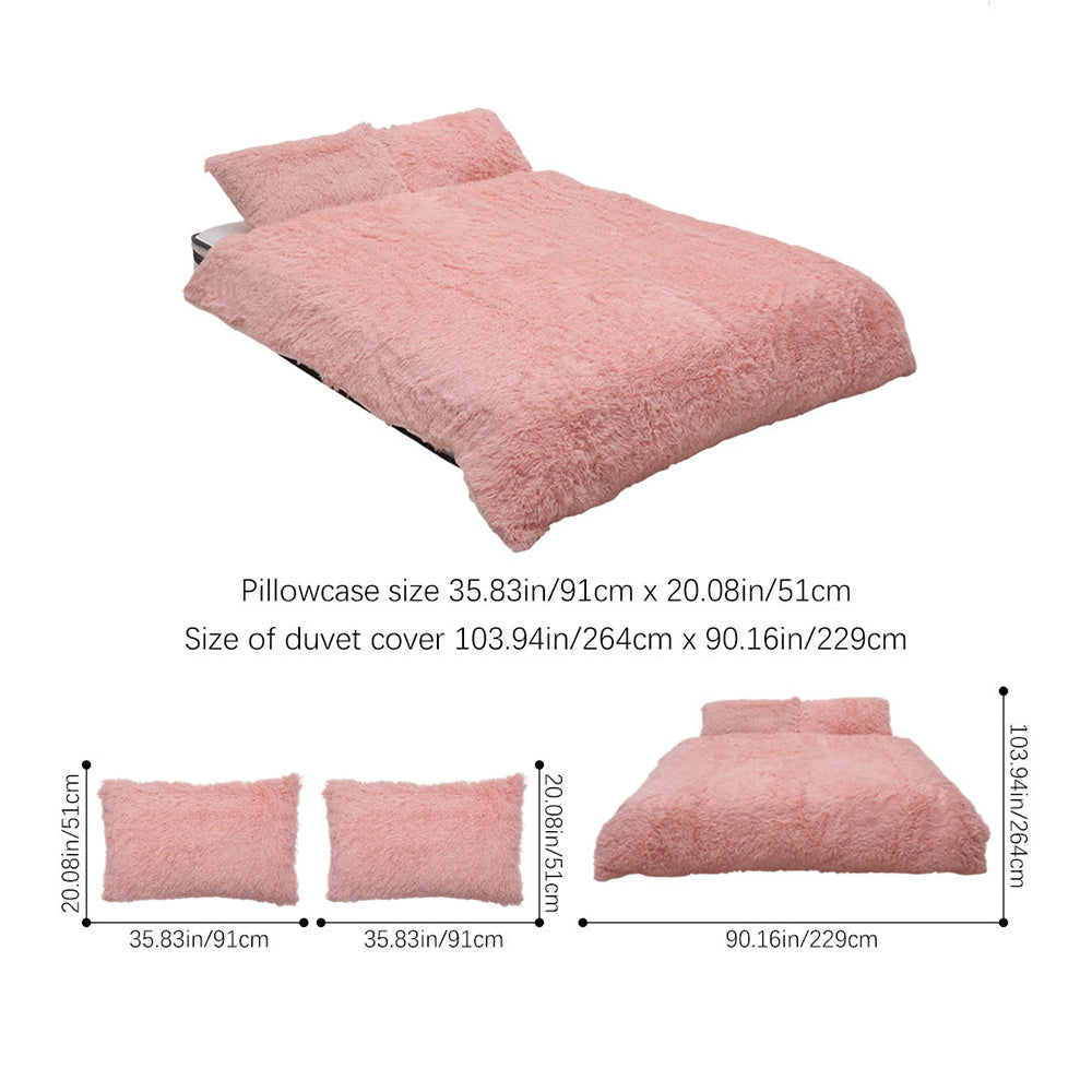 Plush Fleece Duvet Cover Set – Single to Super King