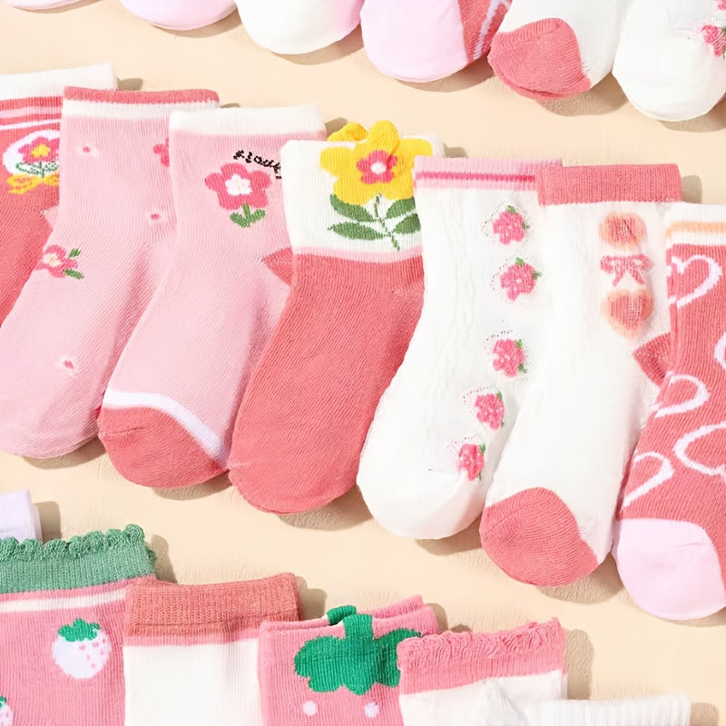 Baby Ankle Sock with Floral Bow Socks Five-Pair for practical home use - product gallery image 4