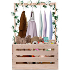 Baby Gift Basket with Wood, Wooden Shower Handle Clothes Rack 43x30x24cm