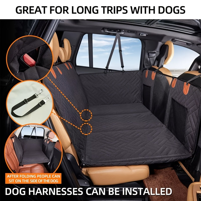 Back Seat Extender Dog Seat Cover for Back with Oxford Cloth, Hard Bottom Car - product gallery image 4