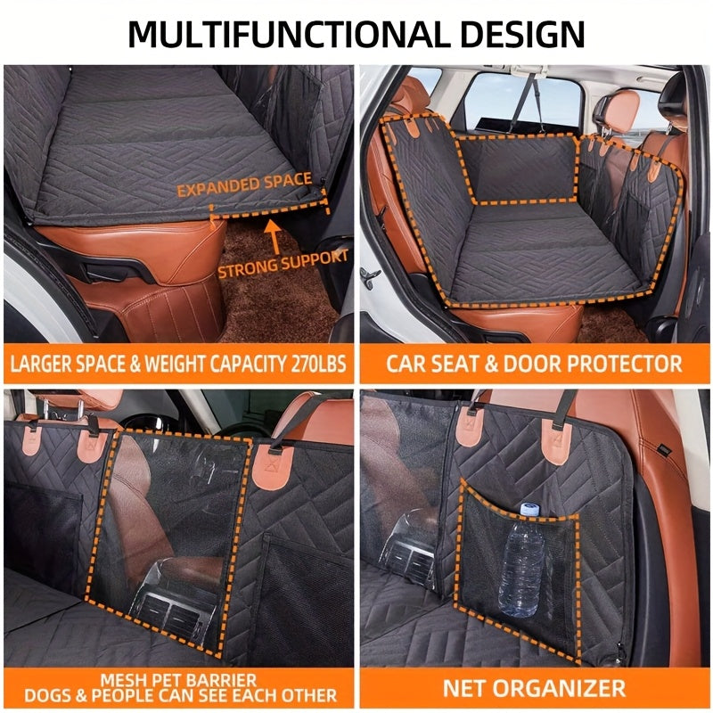 Back Seat Extender Dog Seat Cover for Back with Oxford Cloth, Hard Bottom Car - product gallery image 6