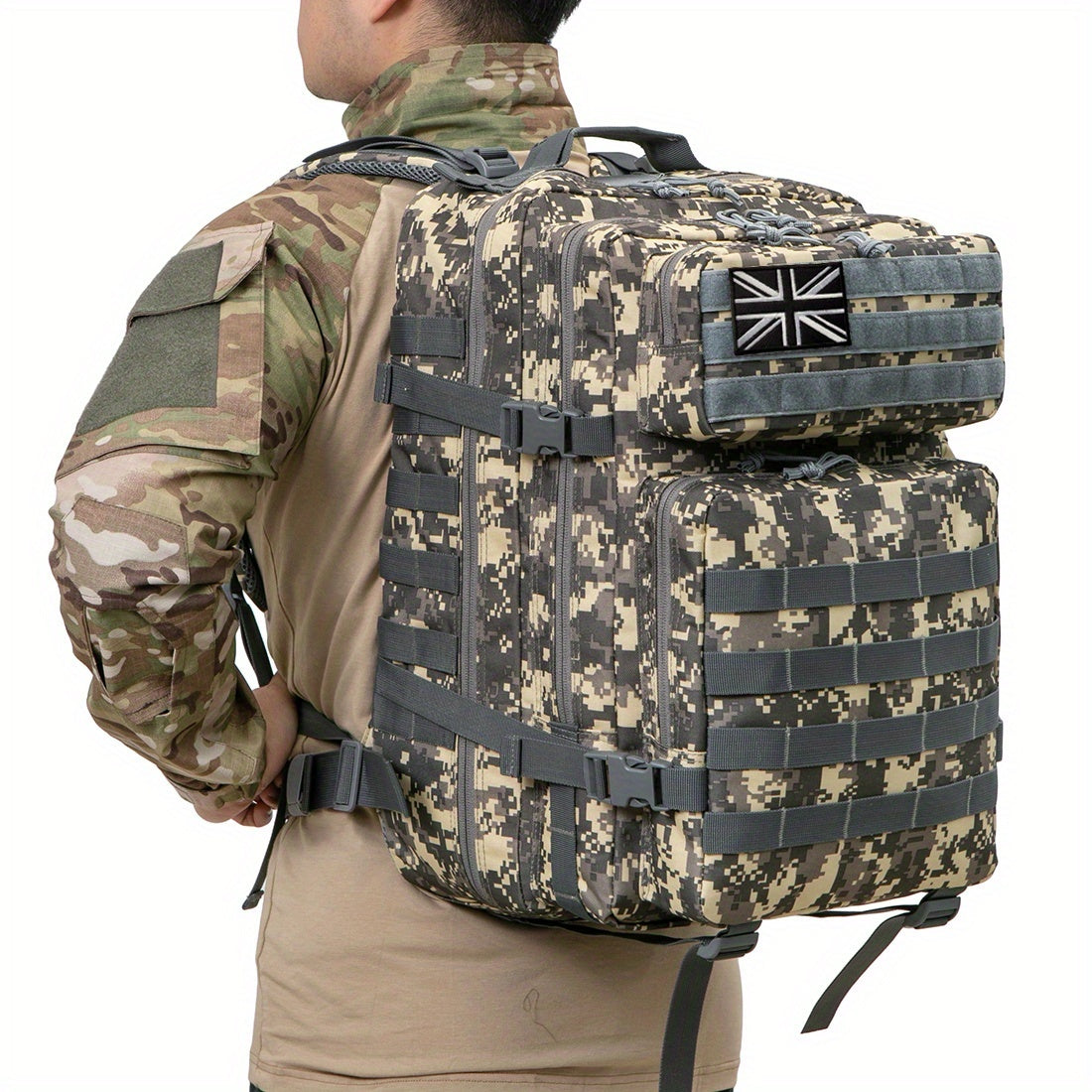 Backpack with Tactical MOLLE System Large Military-Style - Camel option