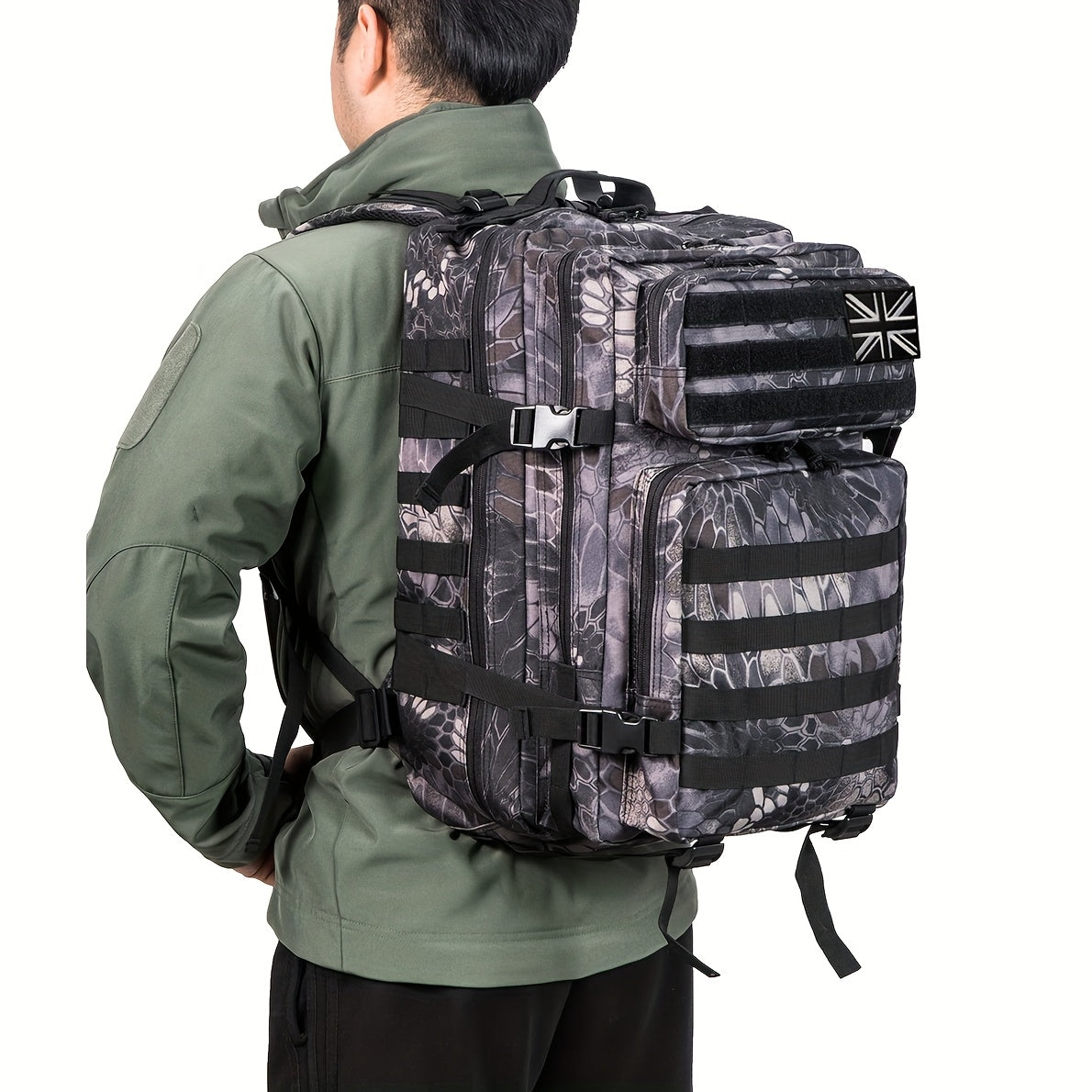 Backpack with Tactical MOLLE System Large Military-Style - Coffee Brown option