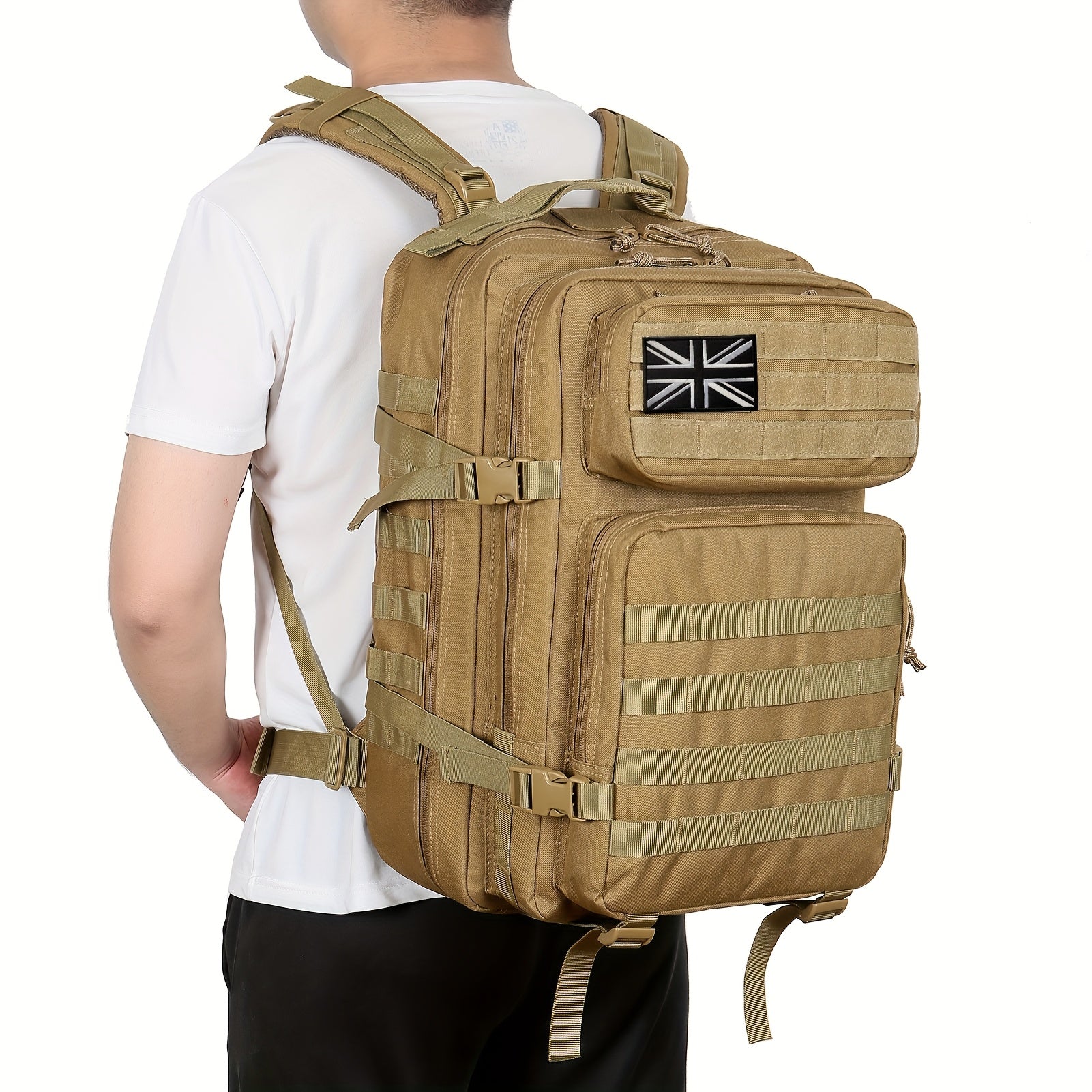 Backpack with Tactical MOLLE System Large Military-Style - Khaki option