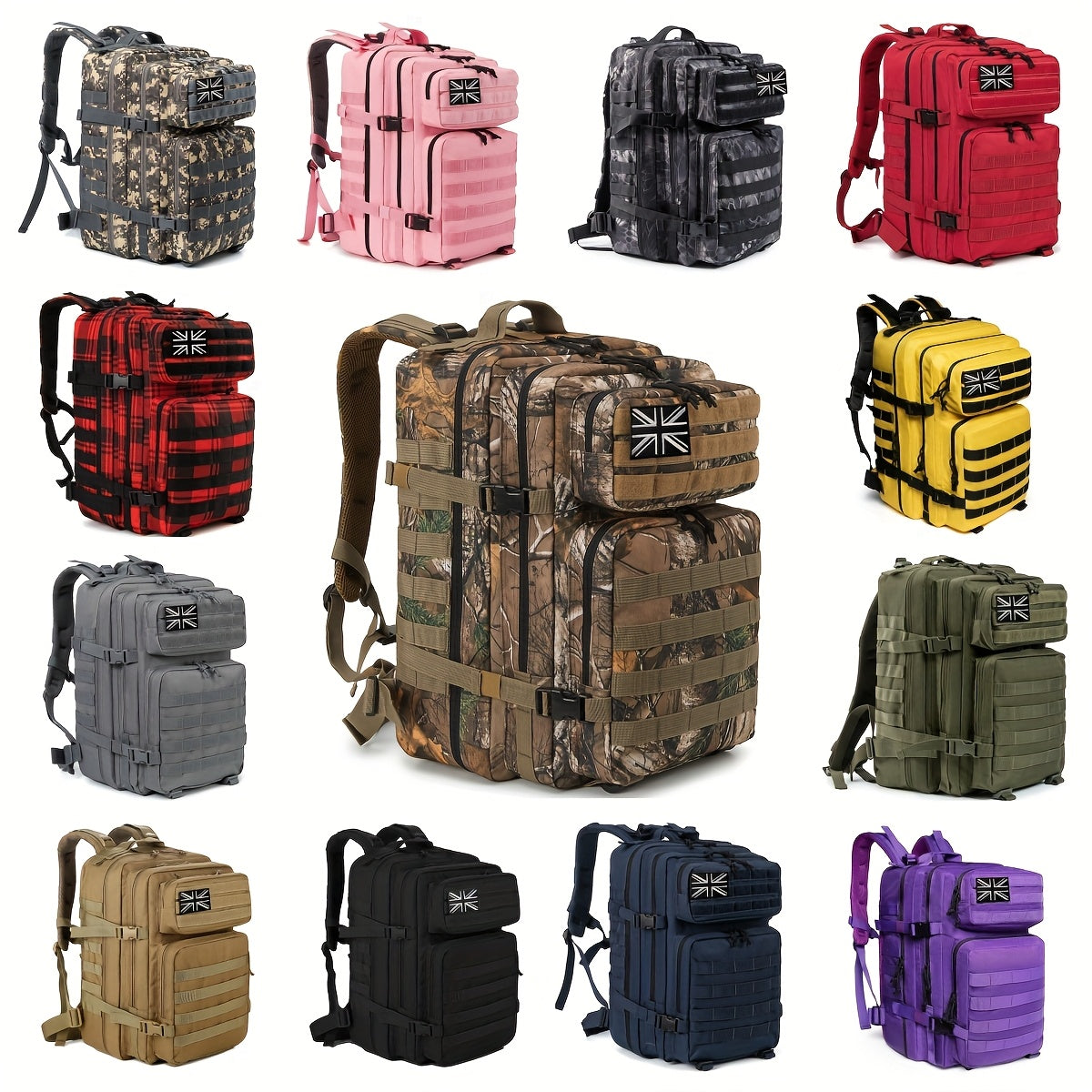 Backpack with Tactical MOLLE System Large Military-Style