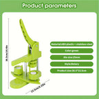 Badge Maker Machine with 25mm, 32mm, Metal, Button Kit 100-Piece Heavy-Duty ABS Plastic - Green, 25mm option