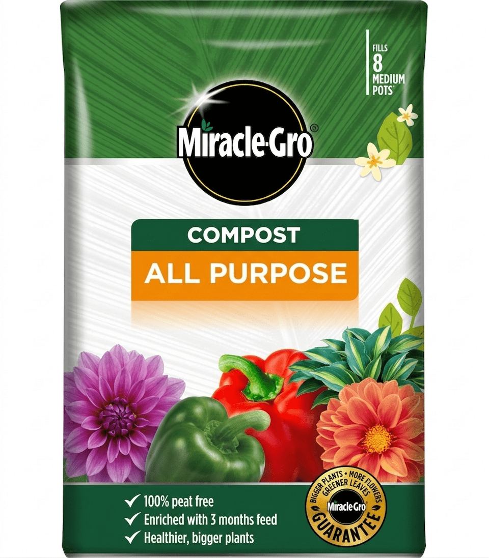 Miracle-Gro 40L All Purpose Compost Suitable For Pots Beds & Borders
