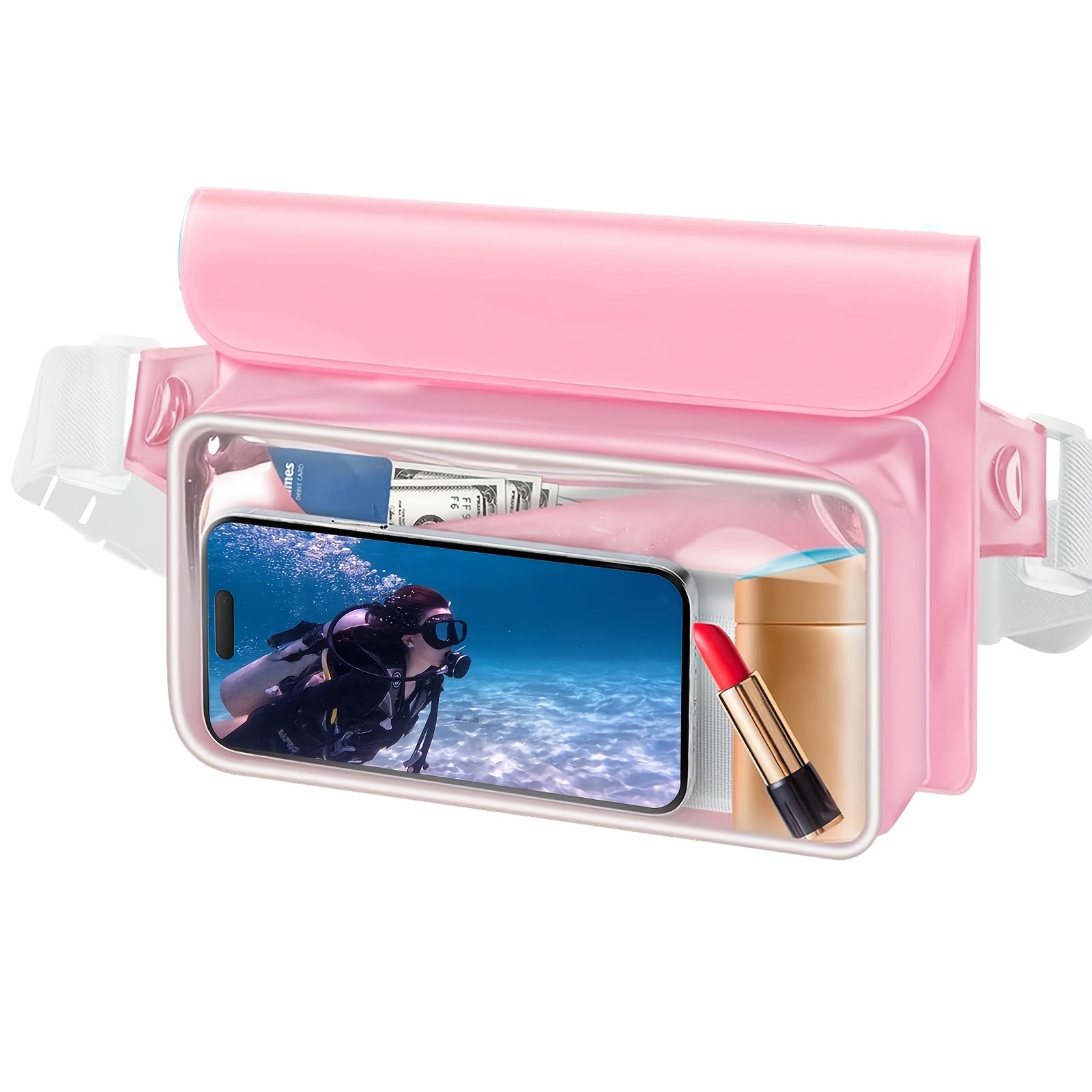 Bags & Accessorie with Waterproof Dry Bag Fanny Beach Waist - pink option