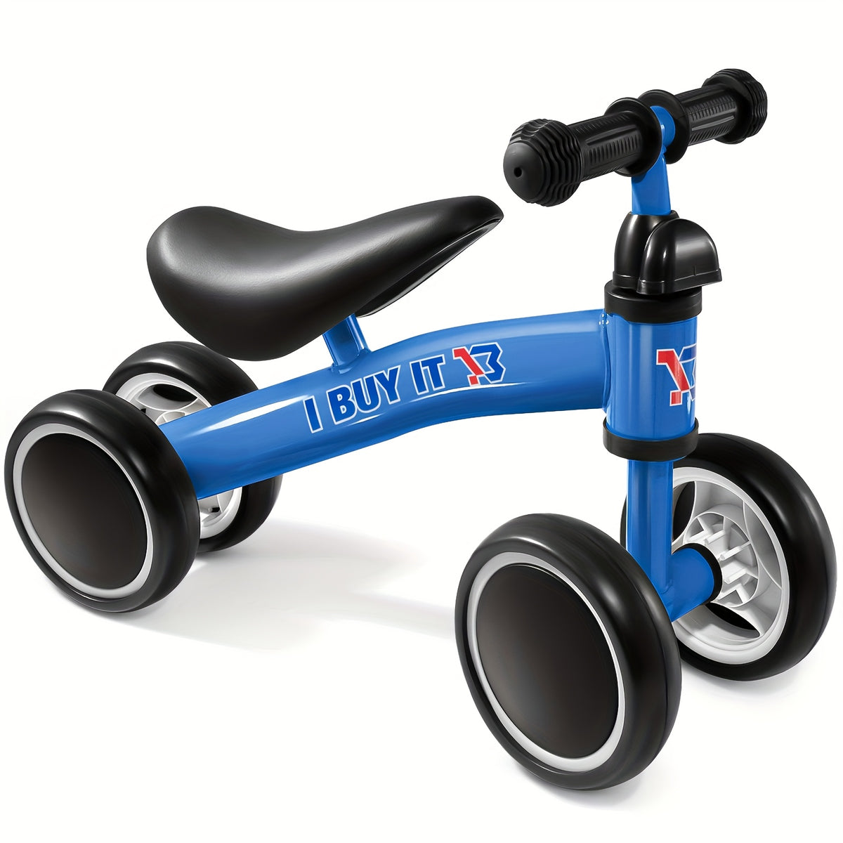 Balance Bike with Baby No Pedals Indoor Outdoor Toddler - Blue option