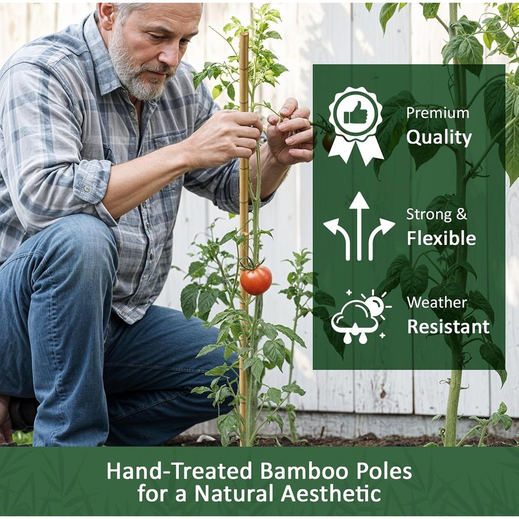 Bamboo Cane with 5FT, 16mm, pack of 30, Canes 5FT 14-16mm of Heavy Duty - product gallery image 7