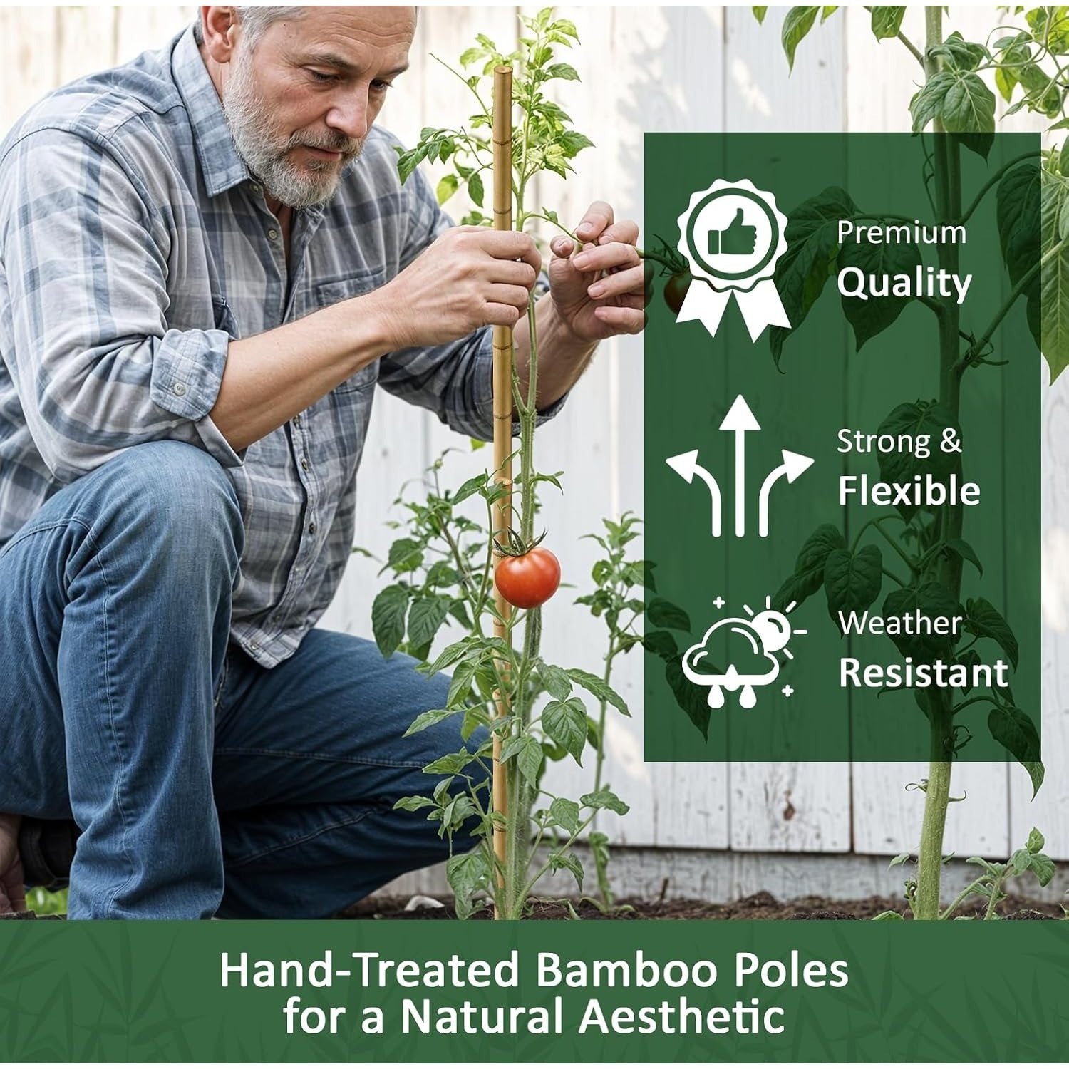 Bamboo Cane with 5FT, 16mm, pack of 30, Canes 5FT 14-16mm of Heavy Duty - product gallery image 7