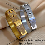 Bangle Bracelet Braided Stainless Steel Bangles Gold Silver
